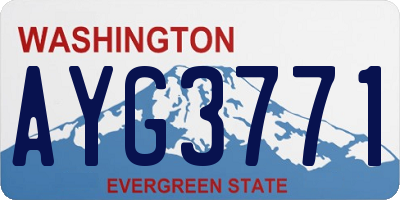 WA license plate AYG3771