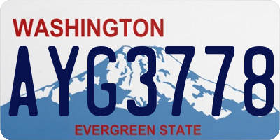 WA license plate AYG3778