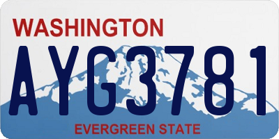WA license plate AYG3781