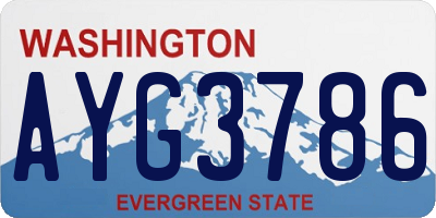 WA license plate AYG3786