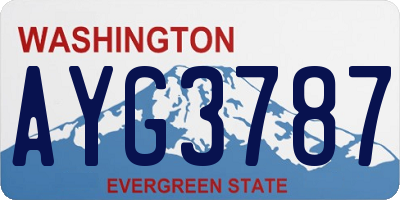 WA license plate AYG3787