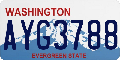WA license plate AYG3788