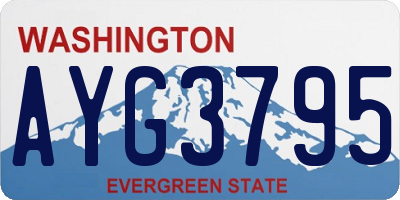 WA license plate AYG3795