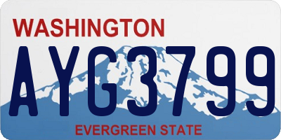 WA license plate AYG3799