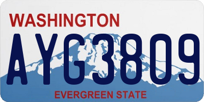 WA license plate AYG3809