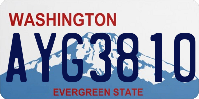WA license plate AYG3810