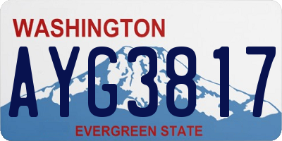 WA license plate AYG3817