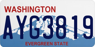 WA license plate AYG3819