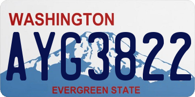 WA license plate AYG3822