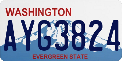WA license plate AYG3824