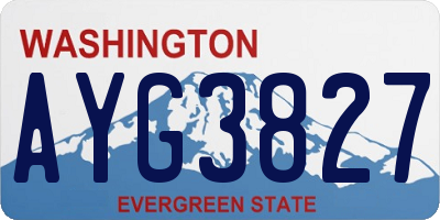 WA license plate AYG3827