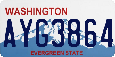 WA license plate AYG3864