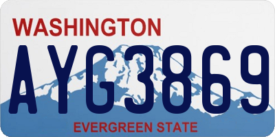 WA license plate AYG3869