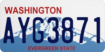 WA license plate AYG3871