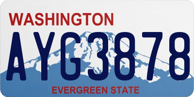WA license plate AYG3878