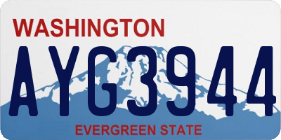 WA license plate AYG3944