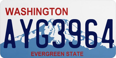 WA license plate AYG3964
