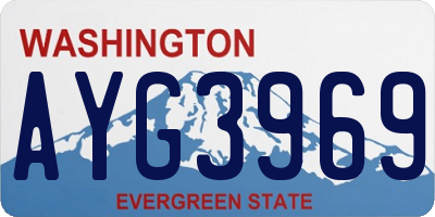 WA license plate AYG3969