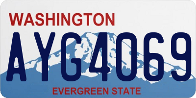 WA license plate AYG4069