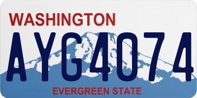 WA license plate AYG4074