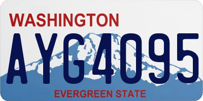 WA license plate AYG4095