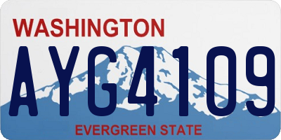 WA license plate AYG4109