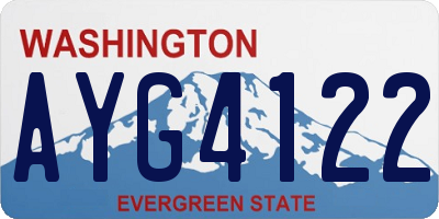 WA license plate AYG4122