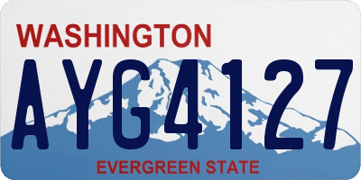 WA license plate AYG4127