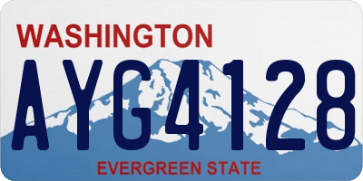 WA license plate AYG4128