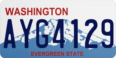WA license plate AYG4129