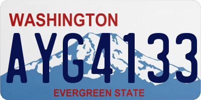 WA license plate AYG4133