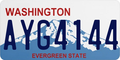 WA license plate AYG4144