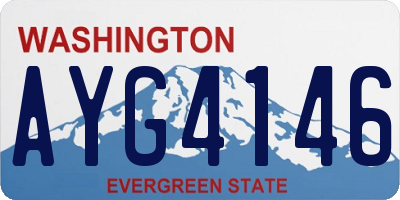 WA license plate AYG4146