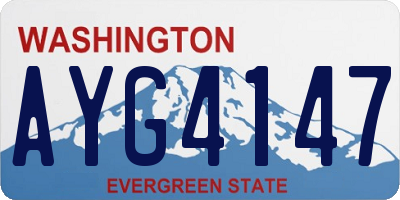 WA license plate AYG4147