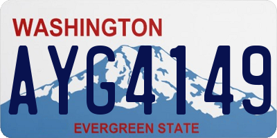 WA license plate AYG4149