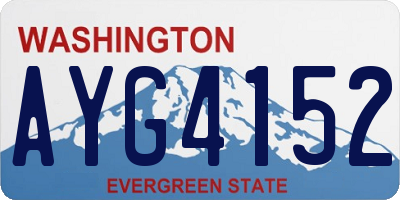 WA license plate AYG4152