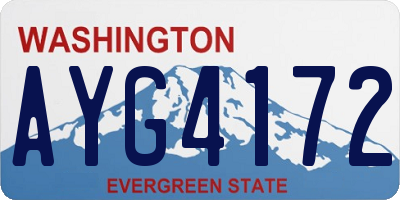 WA license plate AYG4172