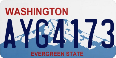 WA license plate AYG4173