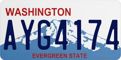 WA license plate AYG4174