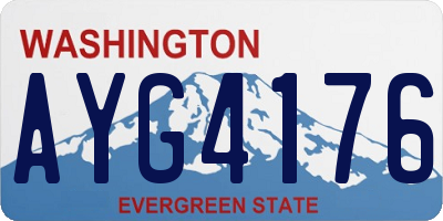 WA license plate AYG4176