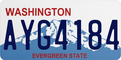 WA license plate AYG4184