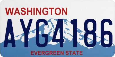 WA license plate AYG4186