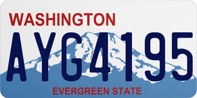 WA license plate AYG4195