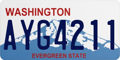 WA license plate AYG4211