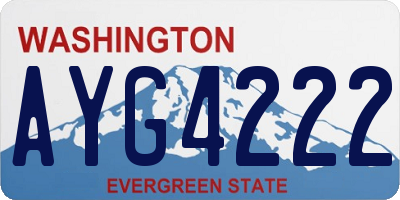 WA license plate AYG4222