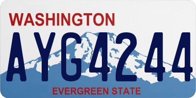 WA license plate AYG4244