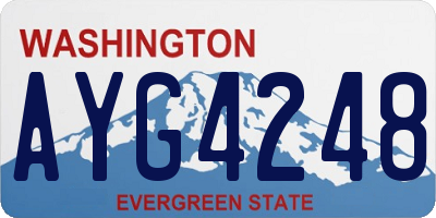 WA license plate AYG4248