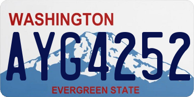 WA license plate AYG4252