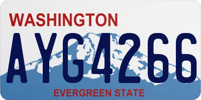 WA license plate AYG4266