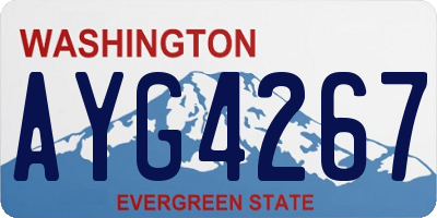 WA license plate AYG4267